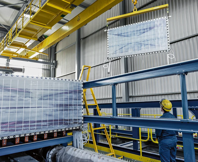 Electrolysis Cell being assembled 