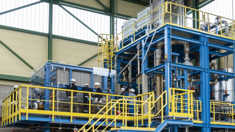 Carbon2Chem test facility thyssenkrupp nucera in Duisburg, Germany